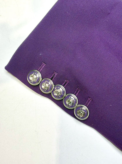 Women Size 16 Veronica Beard "Miller Dickey Jacket" Eggplant Solid Blazer