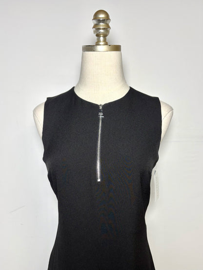 Women Size 34 (4 US) Vintage Karl Lagerfeld Y2K Black, White Ruffle  Hem Dress