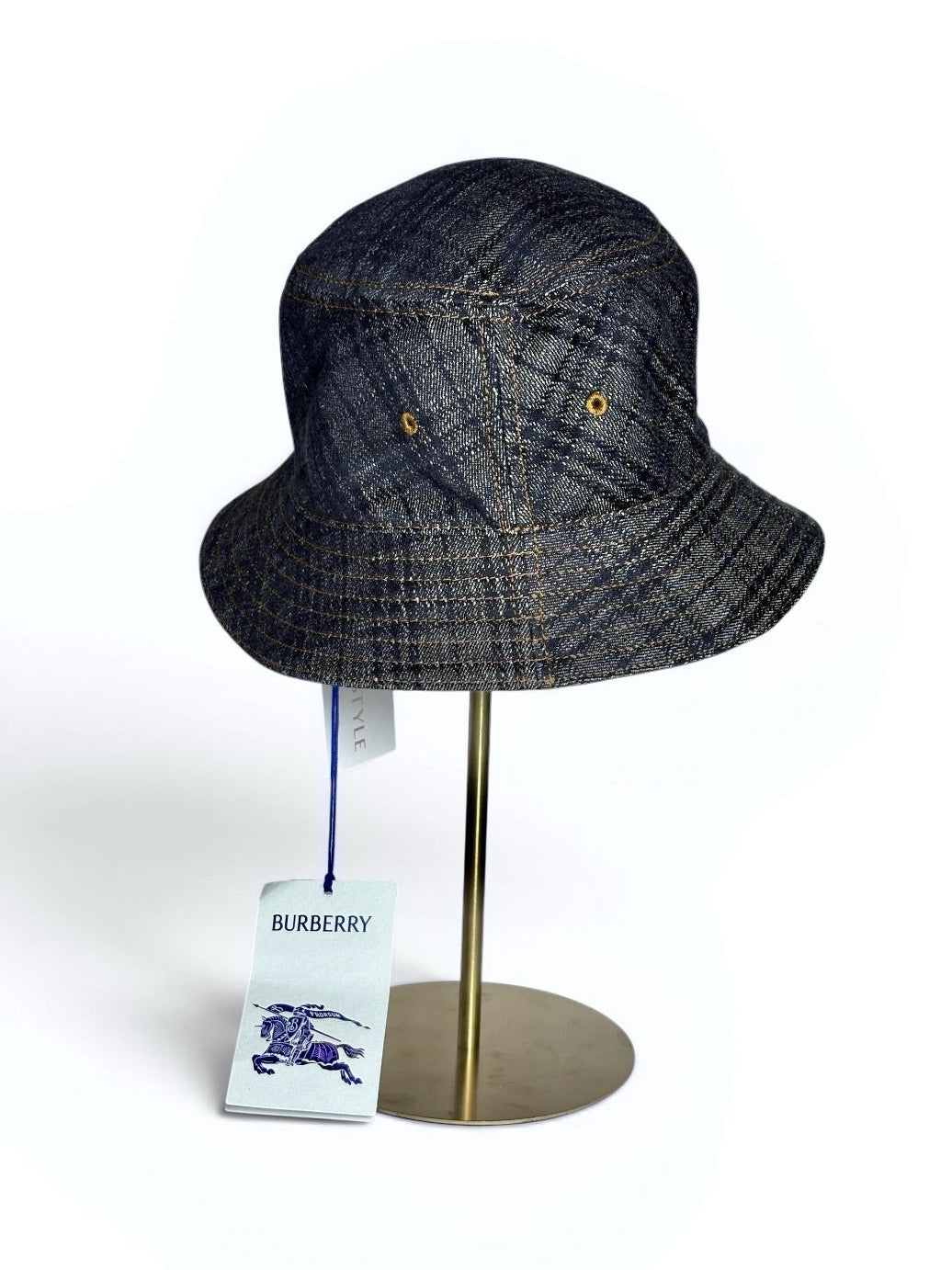 Burberry Pure cotton Pre-owned, NWT Blue One Size Hat