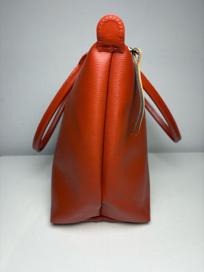 Women's Longchamp Le Pliage Xtra Burnt Orange Leather Pre-Owned Shoulder Tote Bag