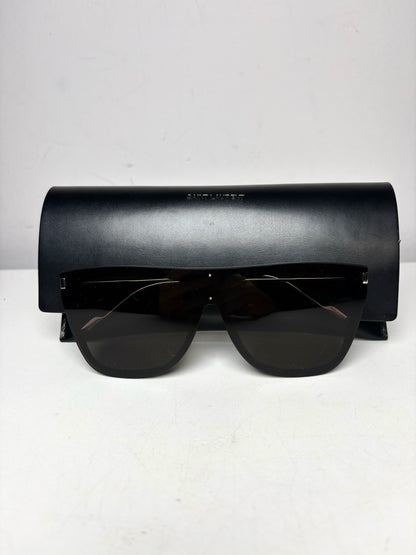 Saint Laurent Women's Pre-owned Black Acetate, Titanium Sunglasses