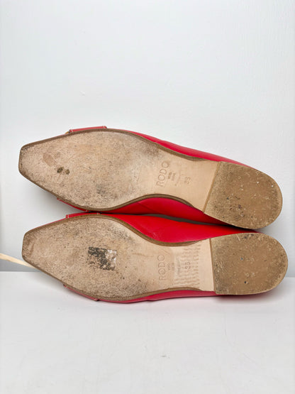 W Shoe Size 36 (5.5/6 US) Rodo Red Leather Cowhide Flats