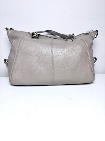 Women's Coach Primrose 37934 Taupe Pebble Leather Pre-Owned Medium Satchel Purse