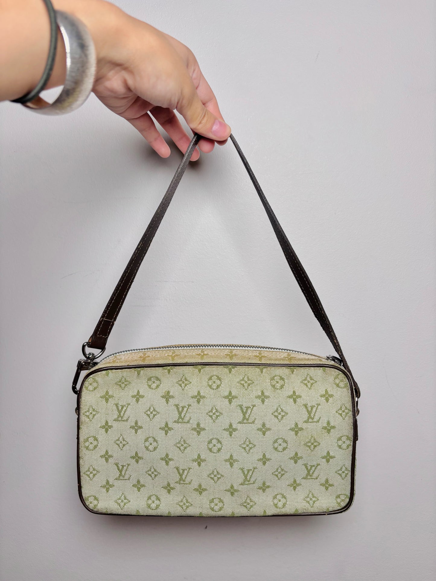 Louis Vuitton Mini Monogram Conte de Fees Canvas Green Cowhide Small Purse