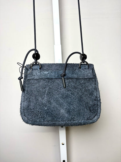 Emporio Armani Slate Blue Suede Men's Bag Pre-Owned NWT