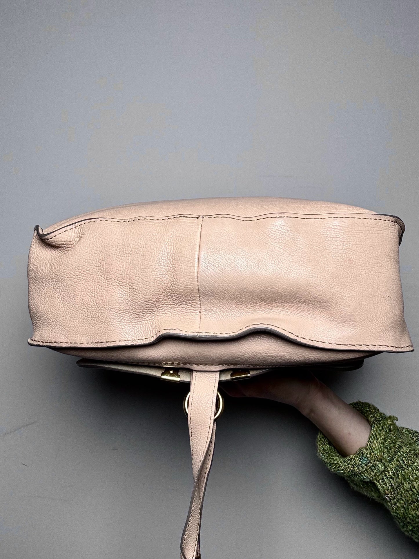 Leather Chloe Marcie Beige Shoulder Hobo Bag | Pre-owned