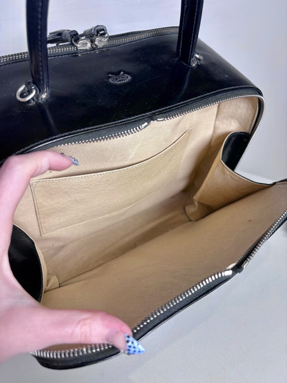 Anya Hindmarch London Solid Vintage Pre-owned Black Patent Purse