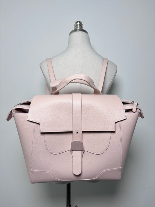 NWOT Blush Pink Pebble Grain Leather Maestra Backpack/Crossbody Purse