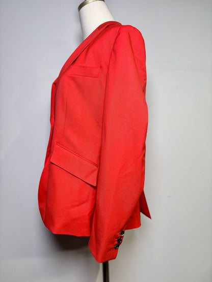 Women Size 48 (L, US) Belvest Red Pure Wool 2-piece Blazer, Pants Suit