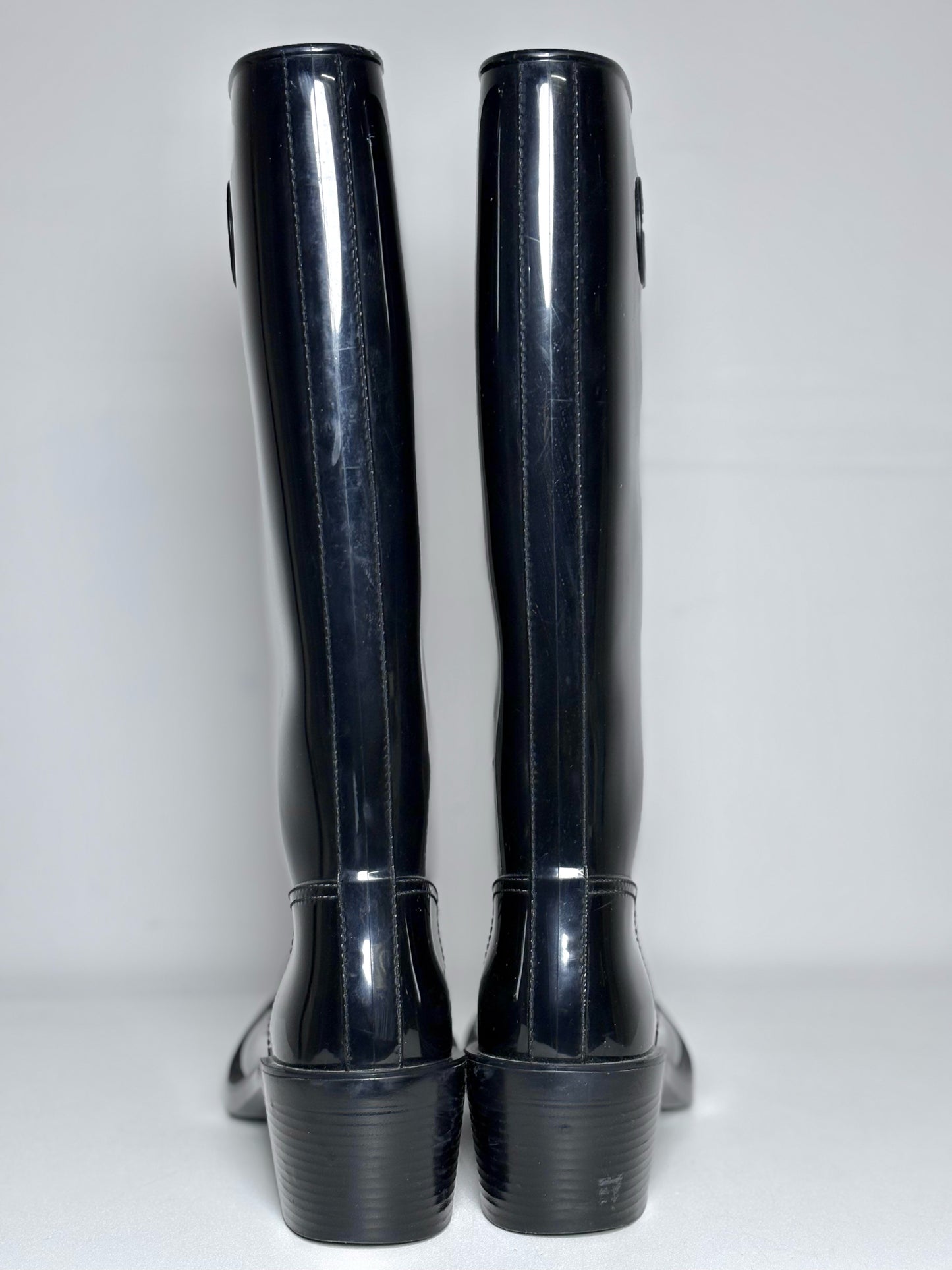 W Shoe Size 39 Gucci Black Rainboots