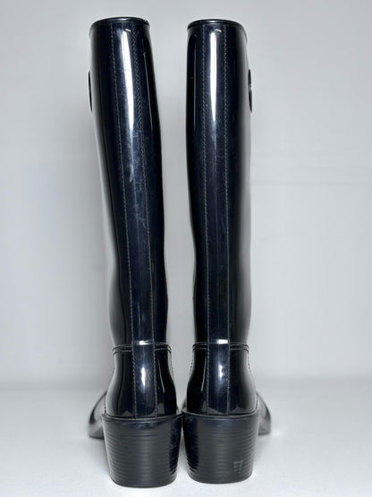 W Shoe Size 39 Gucci Black Rainboots