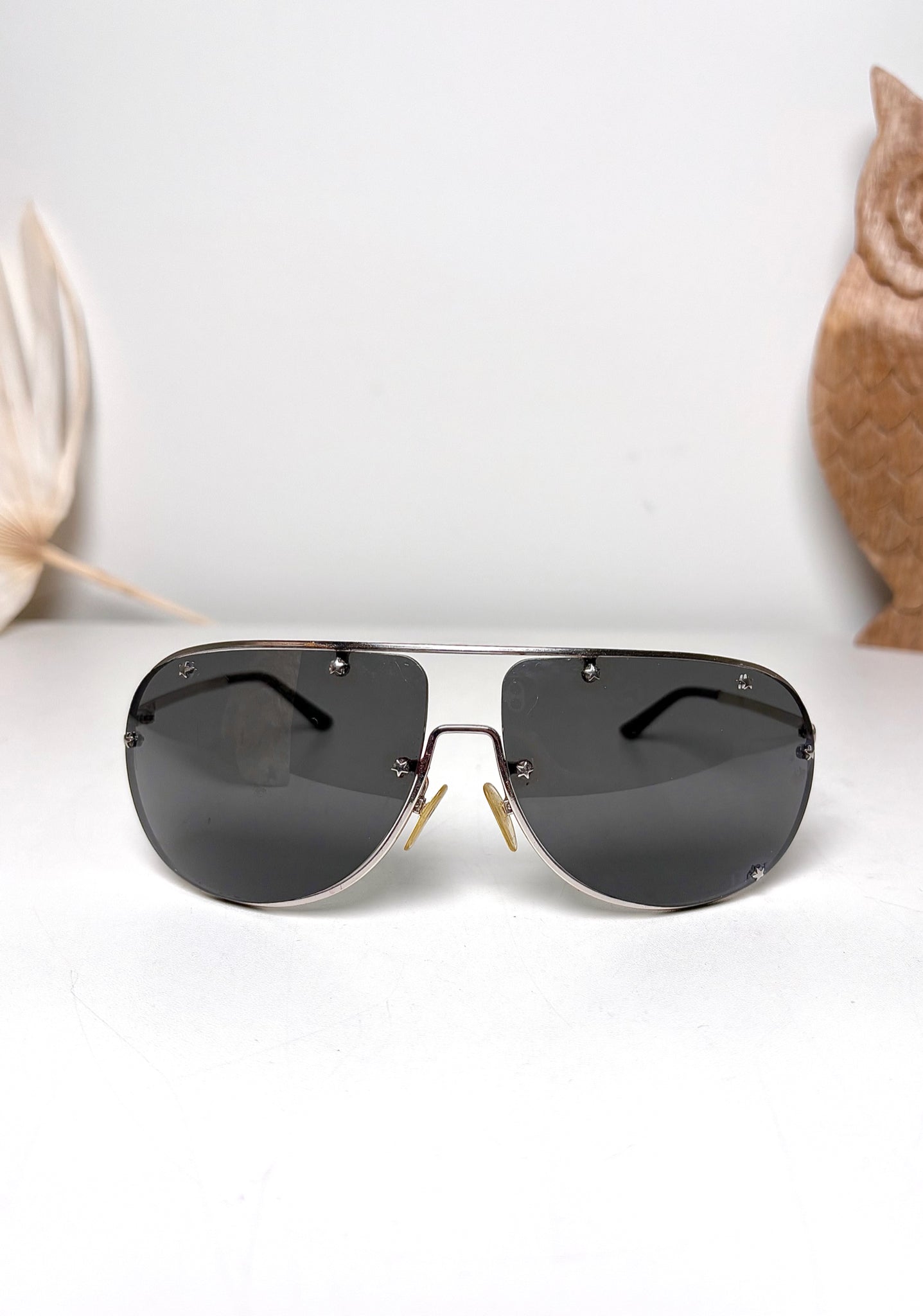 Metal Christian Dior Silver Windshield Sunglasses