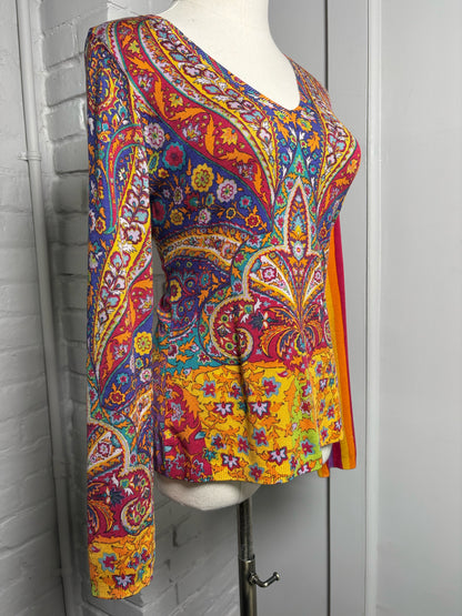 Women Size 42 Etro Orange, red, blue Print Top