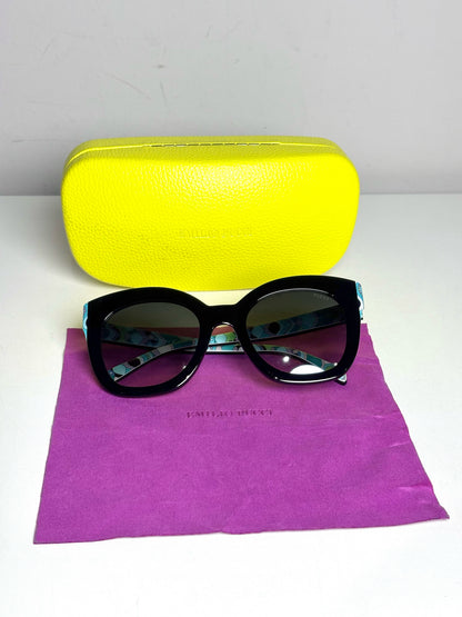 Emilio Pucci EP 97 01C Pre-owned Black Acetate Sunglasses