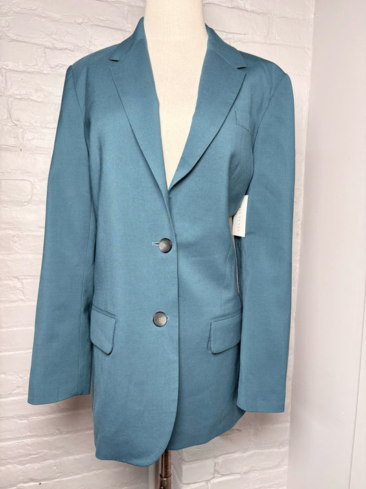 Women Size 42 Joseph Teal Solid Blazer