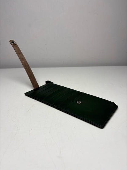 Women's Lodis Hunter Green Calfskin Leather Vintage NWT Pre-Owned Wallet with Box