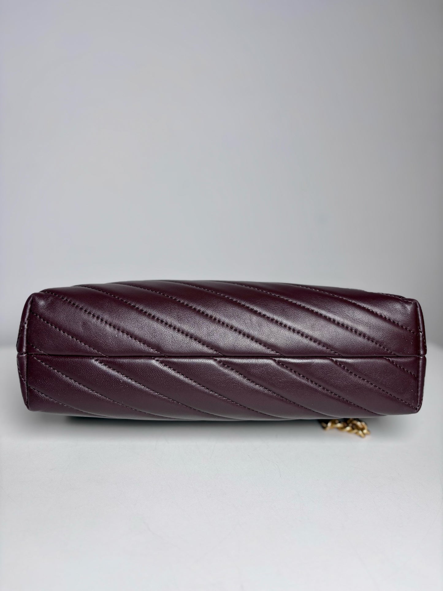 Tory Burch Kira Quilted Leather Pre-owned Brown Napa Purse