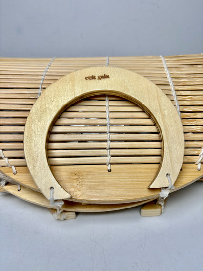 Cult Gaia Ally Bamboo Pre-owned Natural Top Handle Bag
