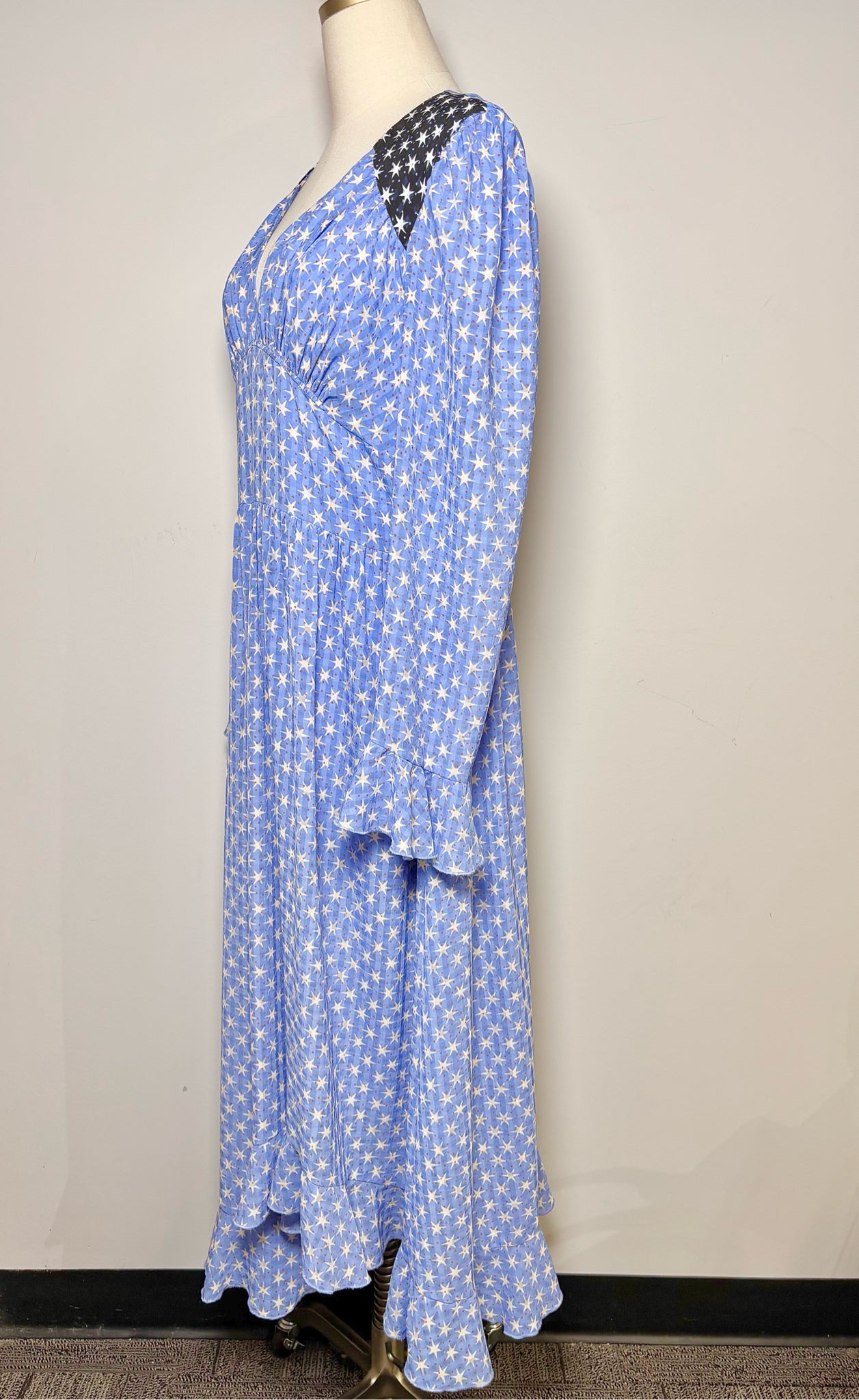 Women Size L Stine Goya Blue Stars Maxi Dress