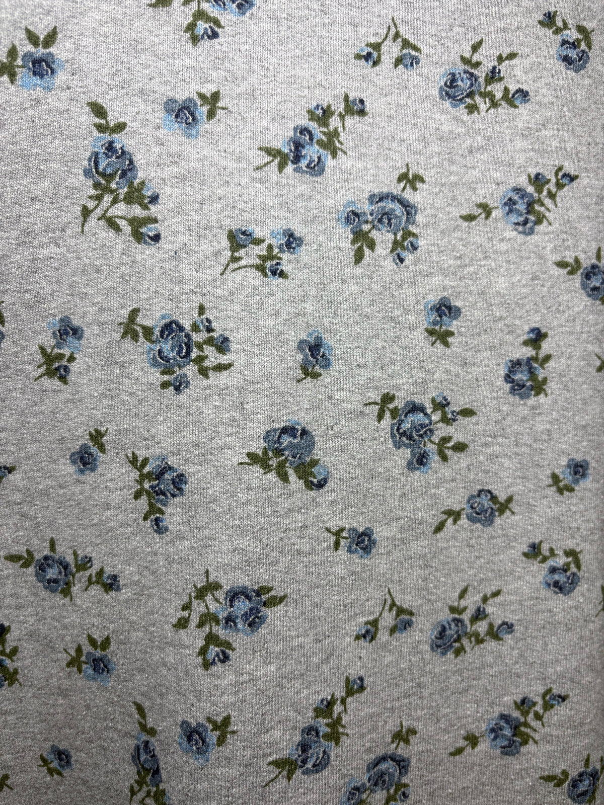 Men's Size XL Supreme Gray Floral Print 2023 Viral Collector's Pre-Owned Zip-Up Hoodie Sweatshirt