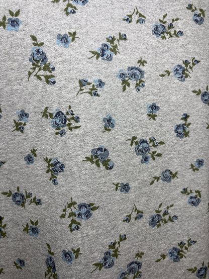 Men's Size XL Supreme Gray Floral Print 2023 Viral Collector's Pre-Owned Zip-Up Hoodie Sweatshirt