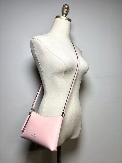 Women's Kate Spade Sadie Light Pink Saffiano Leather Pre-Owned Crossbody Purse