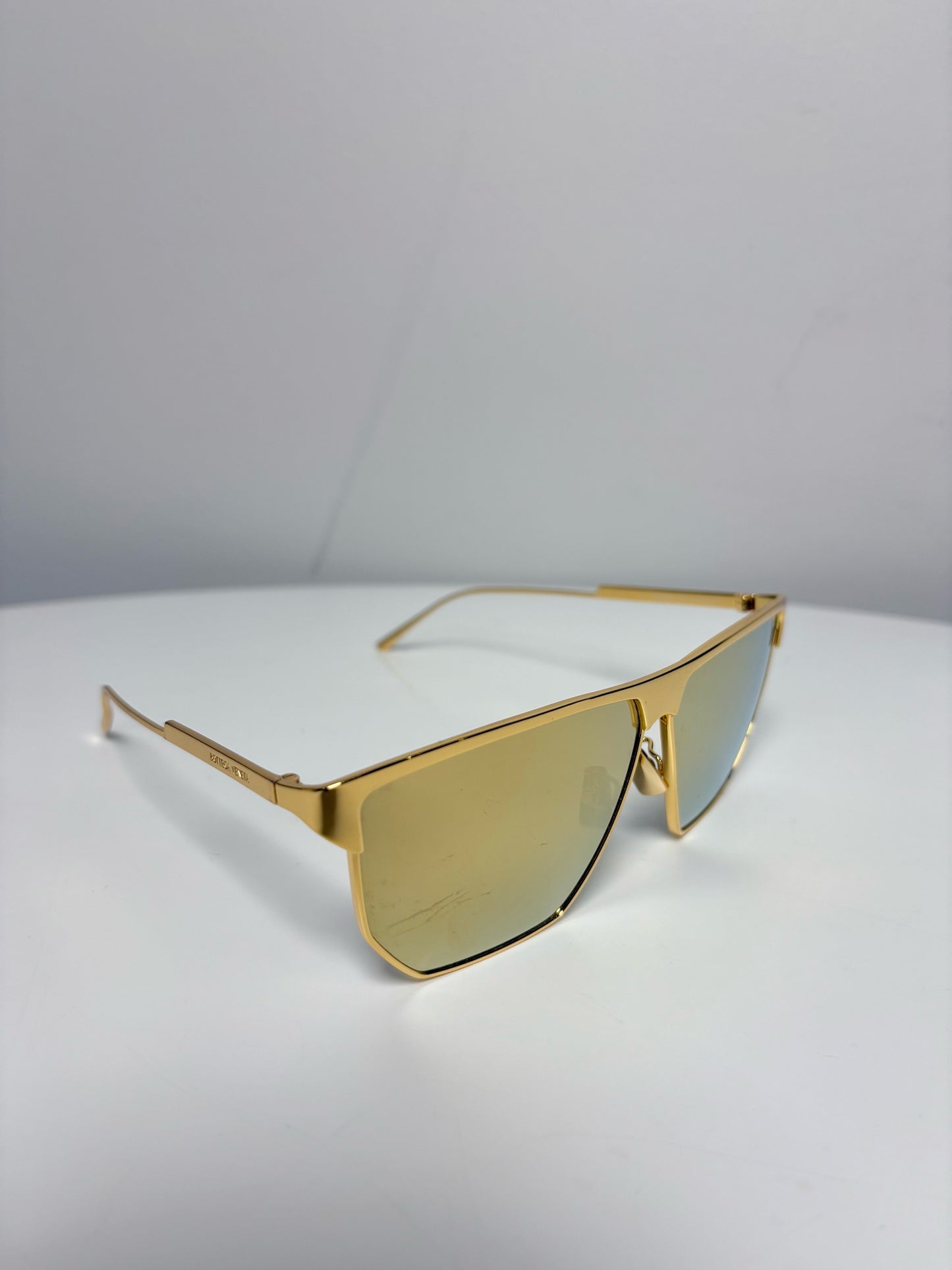 Metal Bottega Veneta Pre-owned Gold Sunglasses