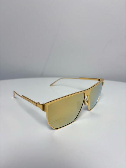 Metal Bottega Veneta Pre-owned Gold Sunglasses