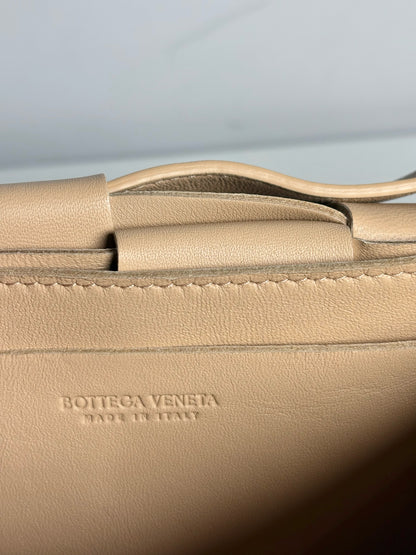 Bottega Veneta Mini Intrecciato Cassette Leather Pre-owned Almond Pre-owned