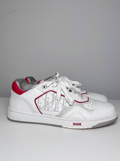 Christian Dior B27 Oblique Galaxy Low Top White, Red Men's Pre-owned Sneakers