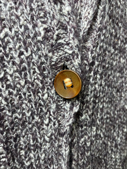 Women's Size M/L Free People Brown Orange Yellow Chunky Knit Pre-Owned Long Cardigan Sweater