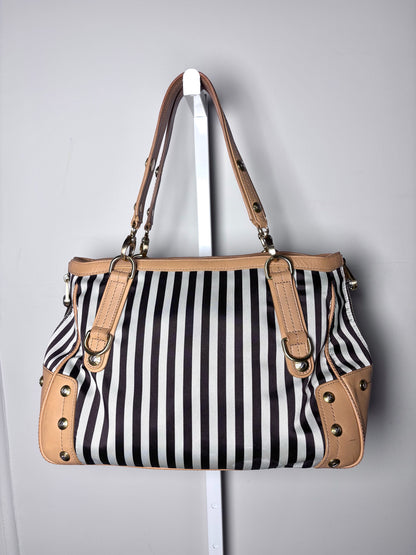 Henri Bendel Signature Centennial Strip 712 5th Ave Tote Pre-owned Purse