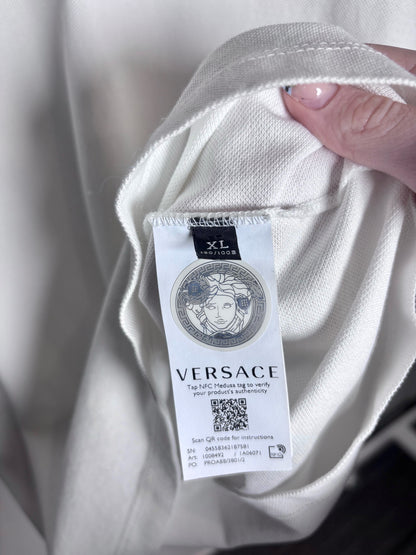 Mens Size XL Versace White Cotton Solid Men's Shirt