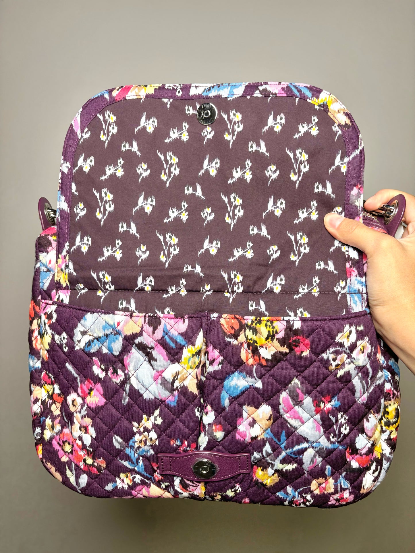 Plum Vera Bradley Floral Purse