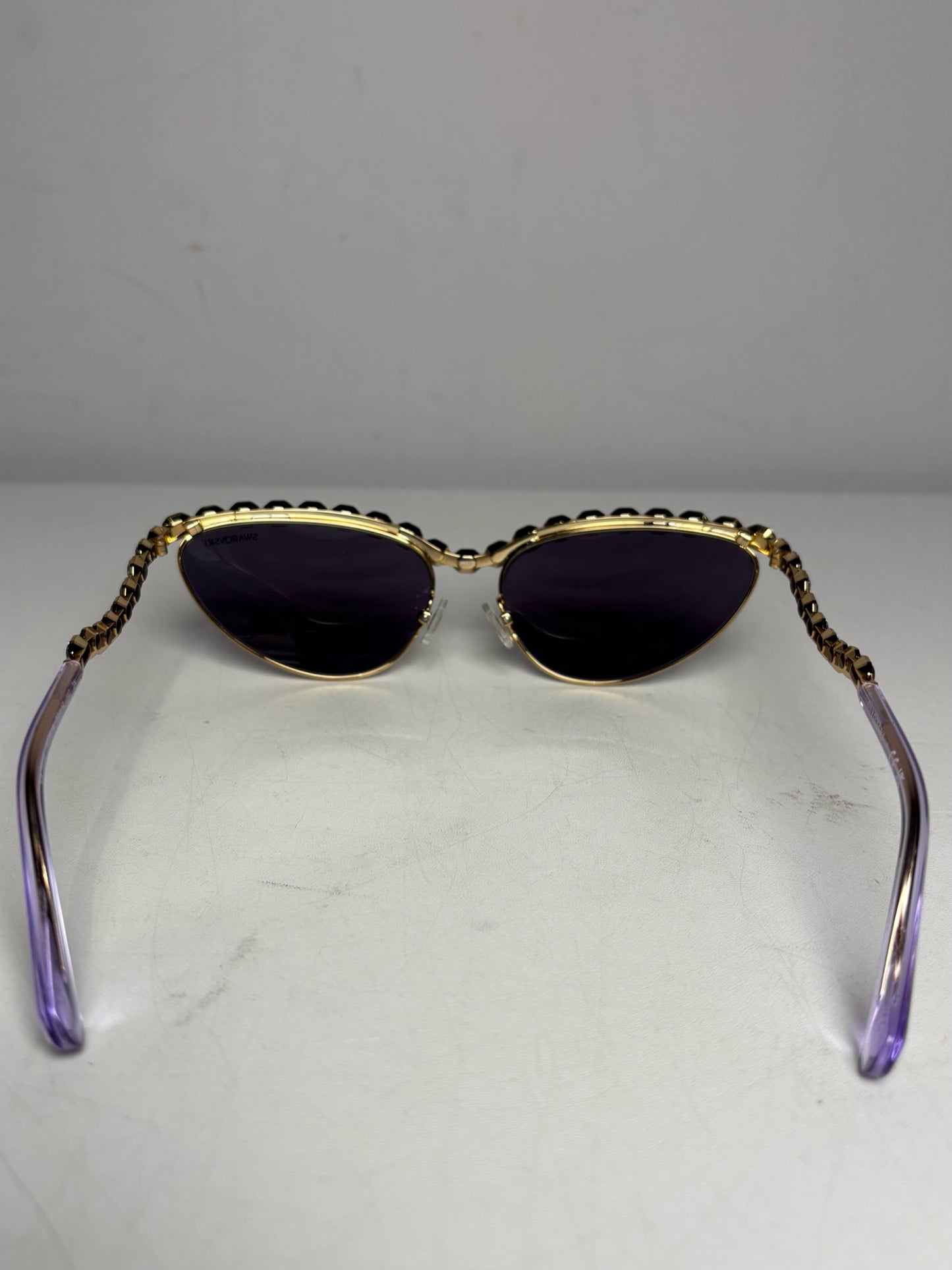 Swarovski Purple SK7030 Cat Eye Crystalized Sunglasses Women's Pre-owned