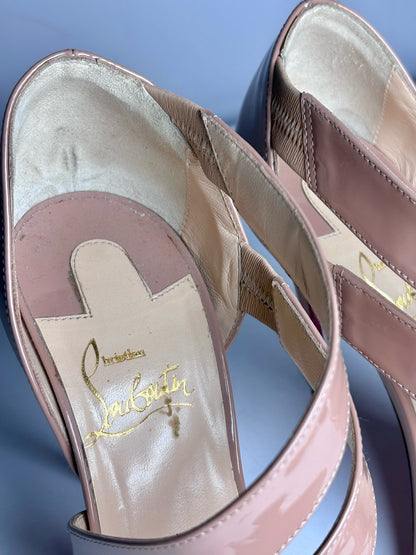 W Shoe Size 36.5 Christian Louboutin World Copine 100 Nude Pre-owned Heels