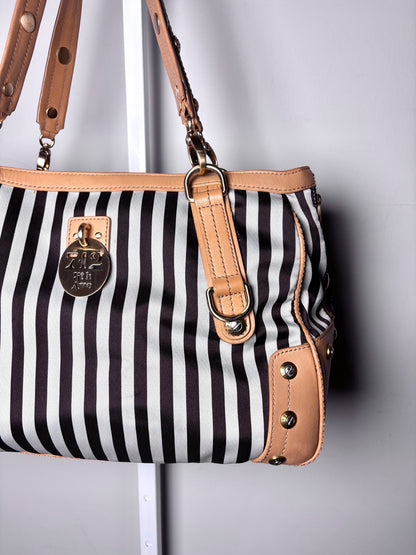 Henri Bendel Signature Centennial Strip 712 5th Ave Tote Pre-owned Purse