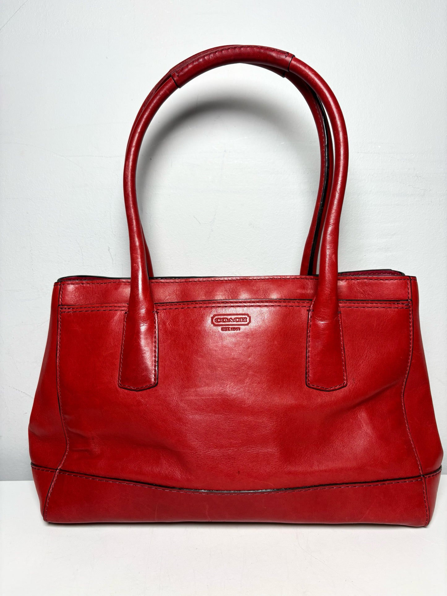 Women's Coach #12482 Hampton Madeline Red Vintage Pre-Owned Purse