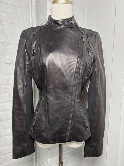 Women Size S Wilson's Leather Black Leather Moto Jacket