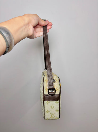 Louis Vuitton Mini Monogram Conte de Fees Canvas Green Cowhide Small Purse