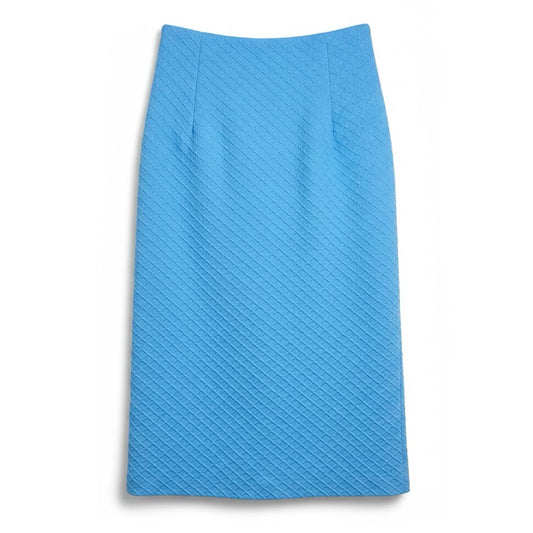 Women Size M Pearl by Lela Rose Sky Blue Textured Knit Pre-owned Midi Skirt