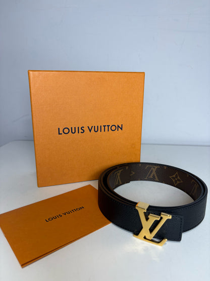 Louis Vuitton Wmn 30mm Monogram Sz 84 Pre-owned  Brown, Black Reversible Belt