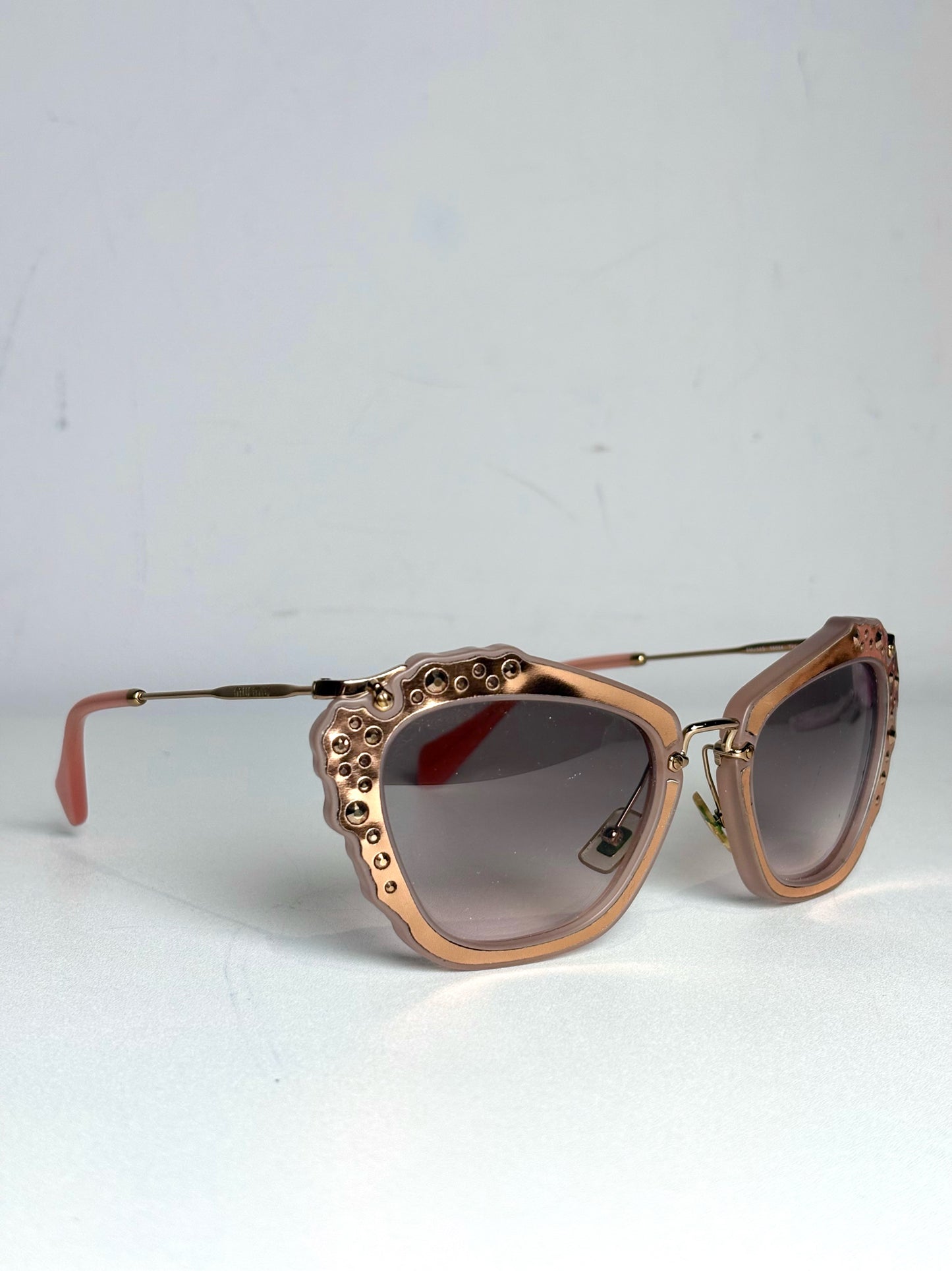 Miu Miu "Crystal Glam" Crystal Embellishments Pre-owned Sunglasses