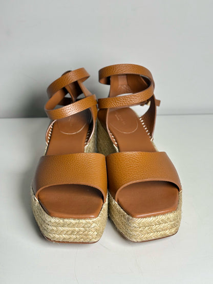 W Shoe Size 42 Lafayette 148 Tan, beige Leather Wedges