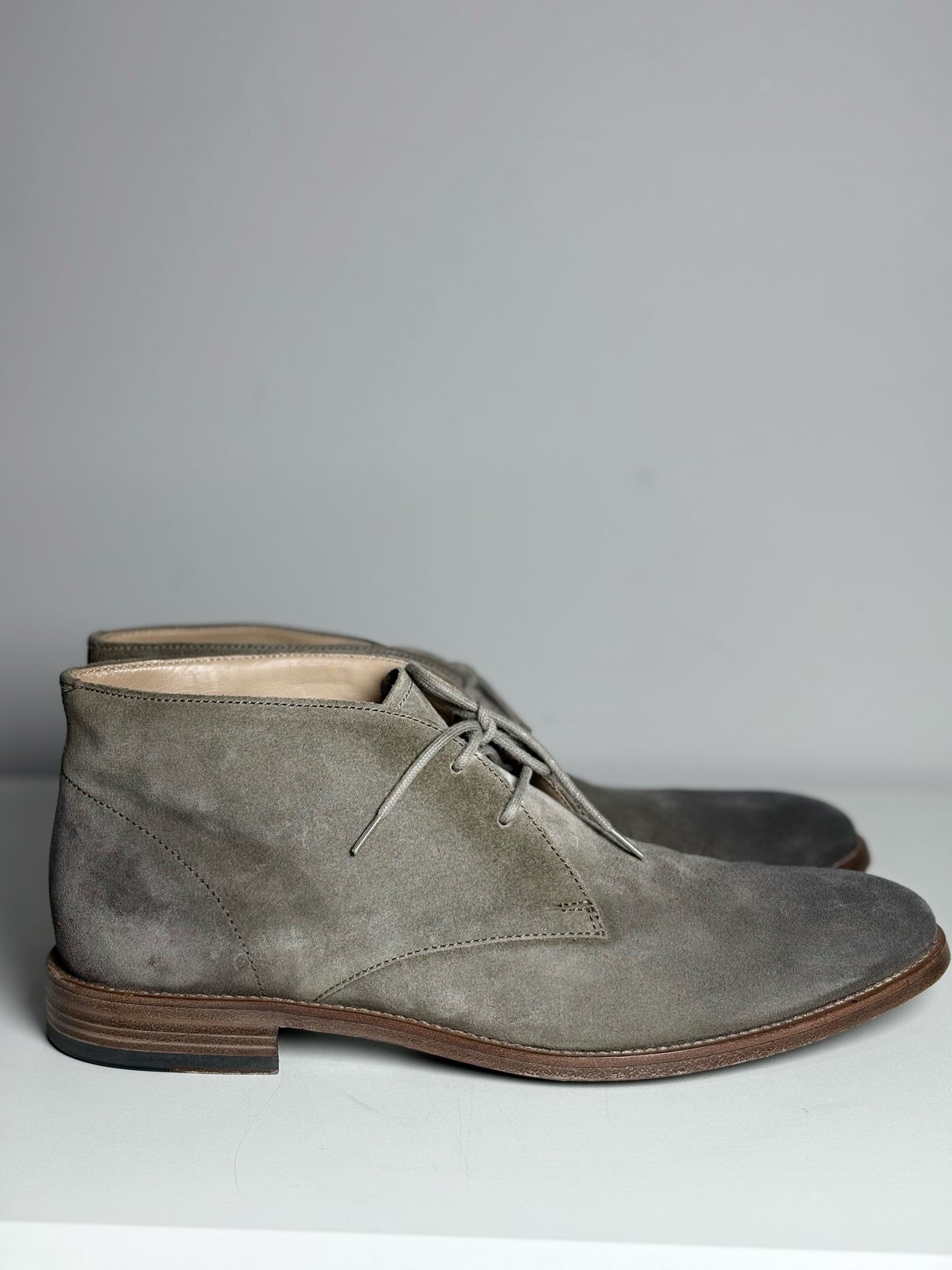 Mens Shoe Tod's Taupe Suede Leather Desert Boots