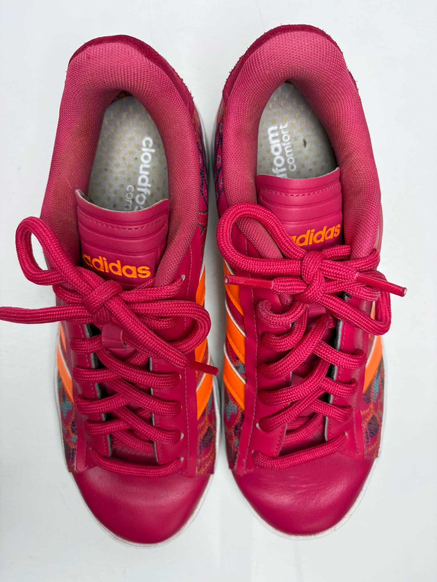 W Shoe Size 9 Adidas Pink & Orange Pre-owned Sneakers