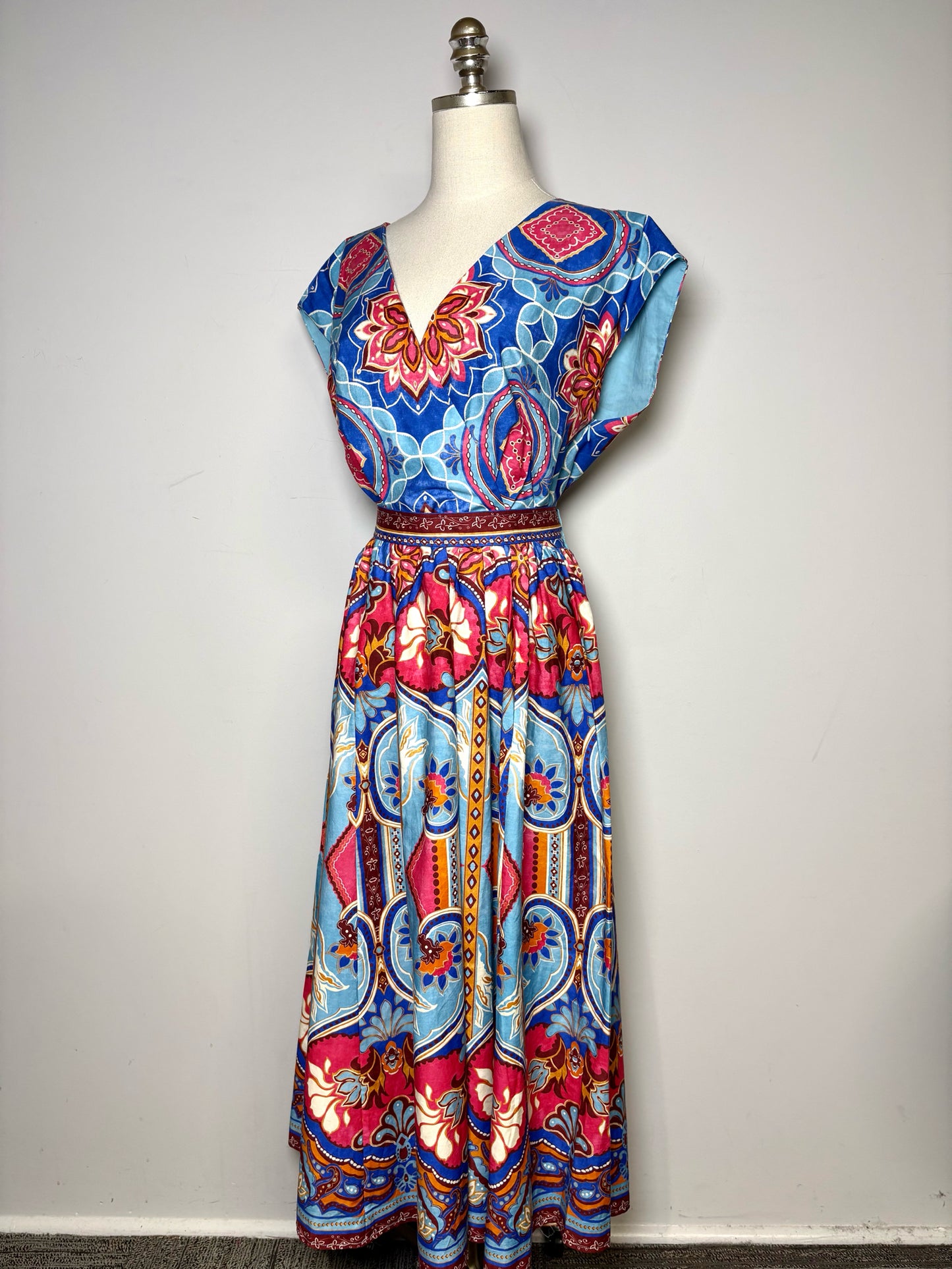 Women Size 12 Elie Tahari Multicolor Abstract Pure Cotton Pre-owned Dress
