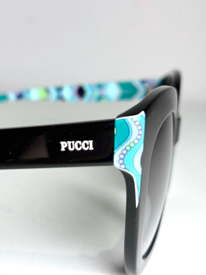 Emilio Pucci EP 97 01C Pre-owned Black Acetate Sunglasses