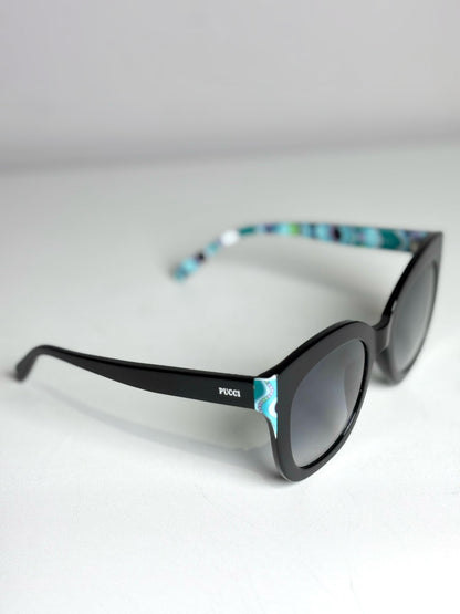 Emilio Pucci EP 97 01C Pre-owned Black Acetate Sunglasses