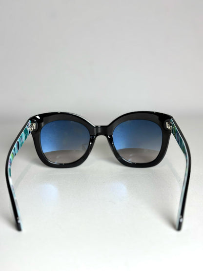 Emilio Pucci EP 97 01C Pre-owned Black Acetate Sunglasses
